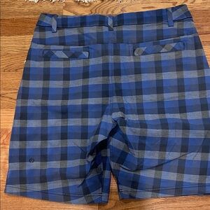 Blue and Black Plaid Men lululemon Shorts